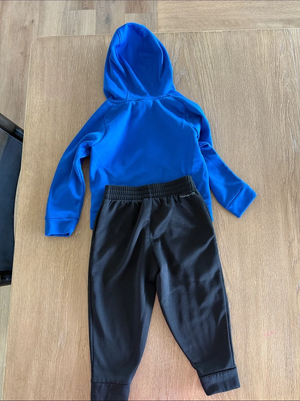 Nike Blue Hoodie and Black Joggers Set with Neon Accents